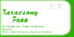 karacsony papp business card