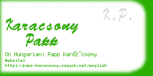 karacsony papp business card